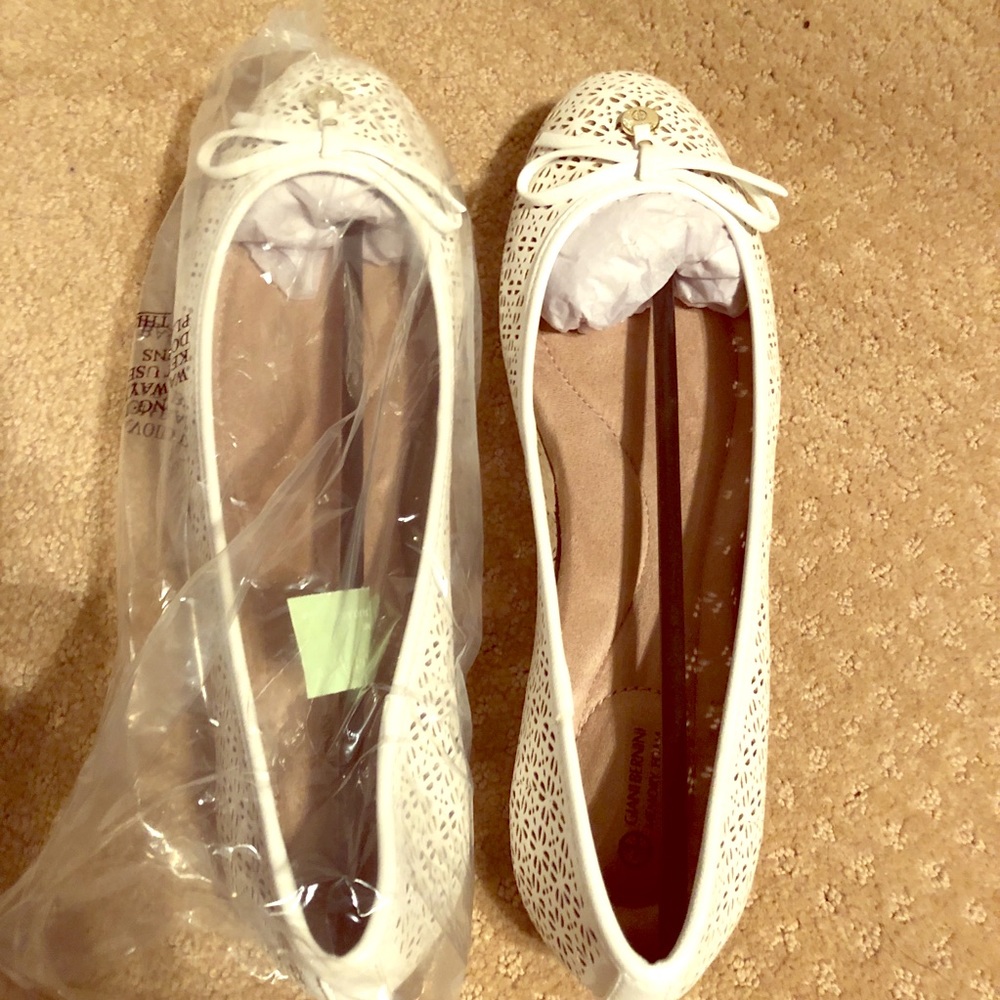 White Dress Flats